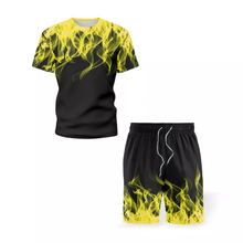 Load image into Gallery viewer, Short sleeve flaming two piece
